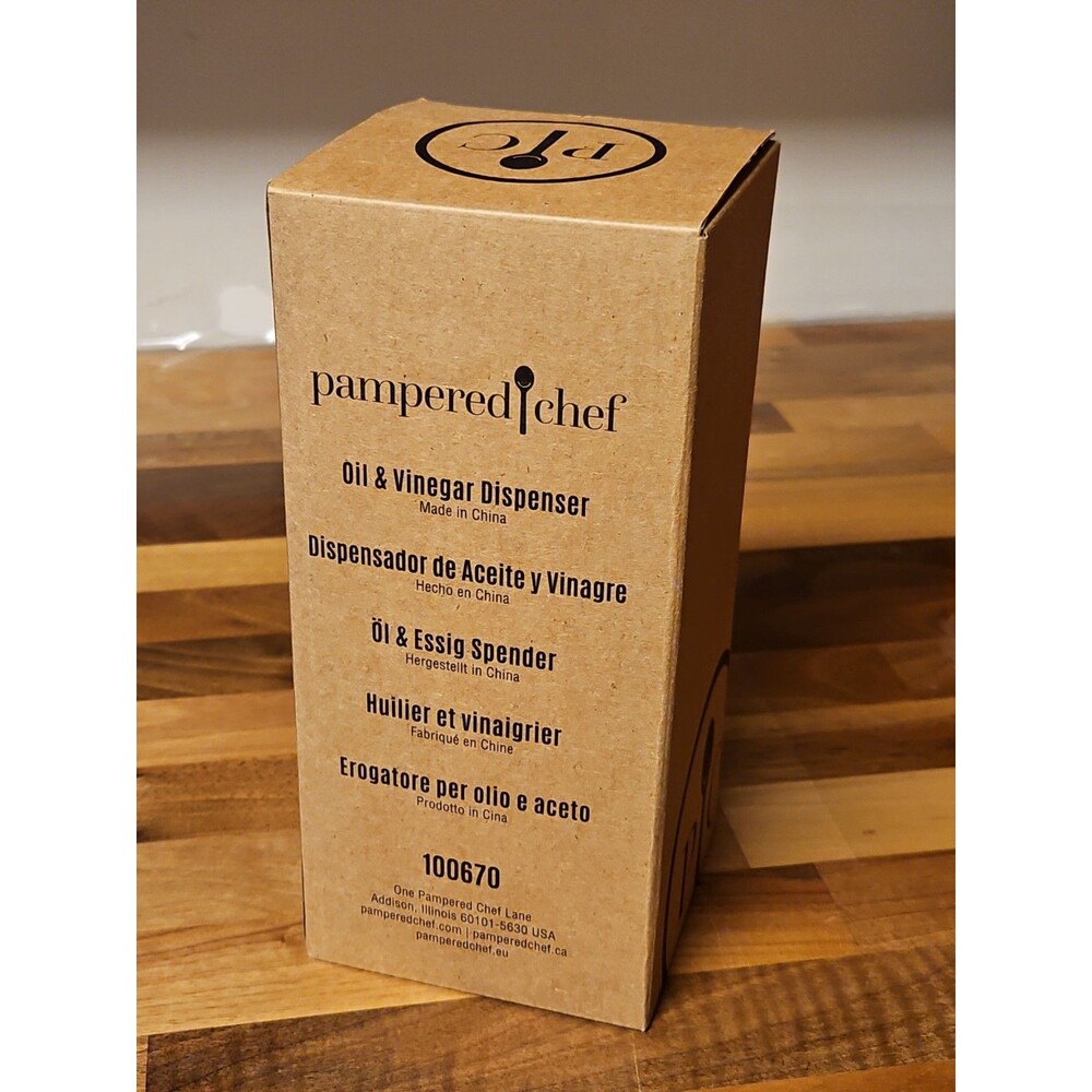 NIB Pampered Chef Oil & Vinegar Dispenser 100670 Measure and Pour Liquids
